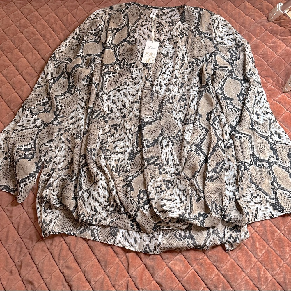 NWT Snake Print Blouse